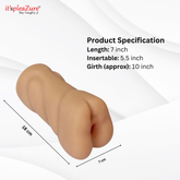 Product specs: 7" length, 5.5" insertable, 10" girth - Medium weight design